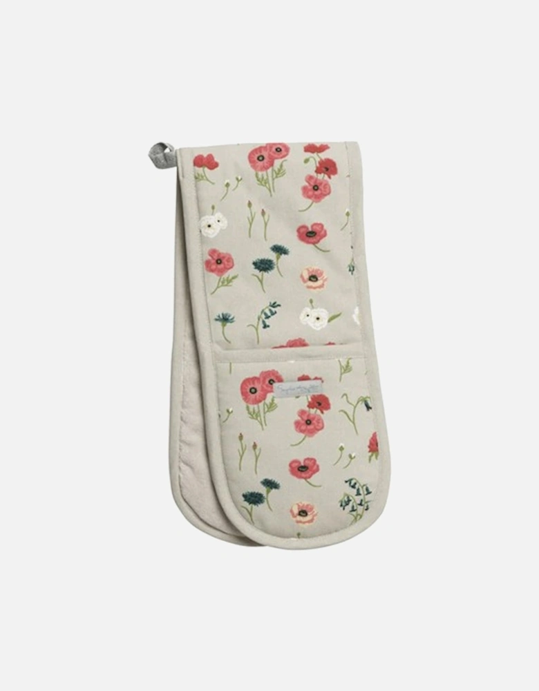 Double Oven Glove Poppy Meadow