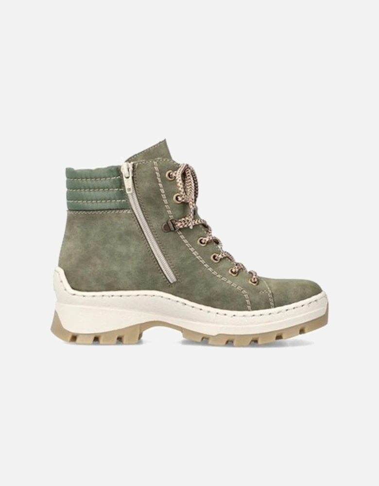 Women's Zipper Ankle Boots Olive