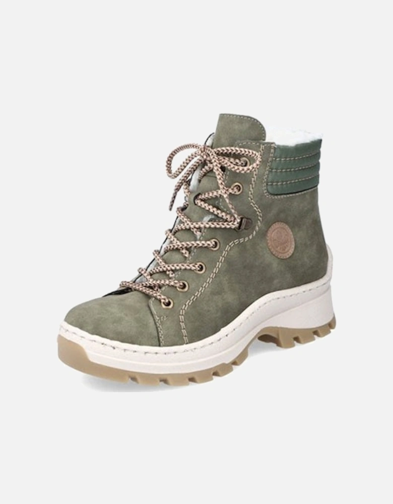 Women's Zipper Ankle Boots Olive