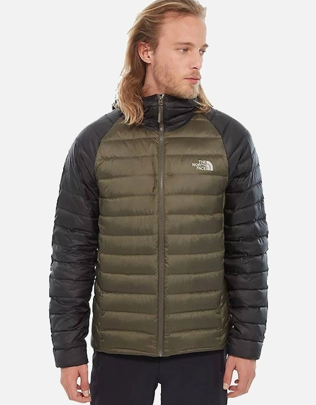 Trevail Hooded Down Jacket New Taupe Green/Black, 9 of 8