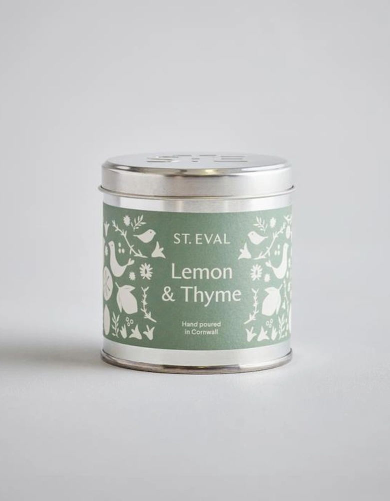 St Eval Lemon & Thyme, Summer Folk Scented Tin Candle