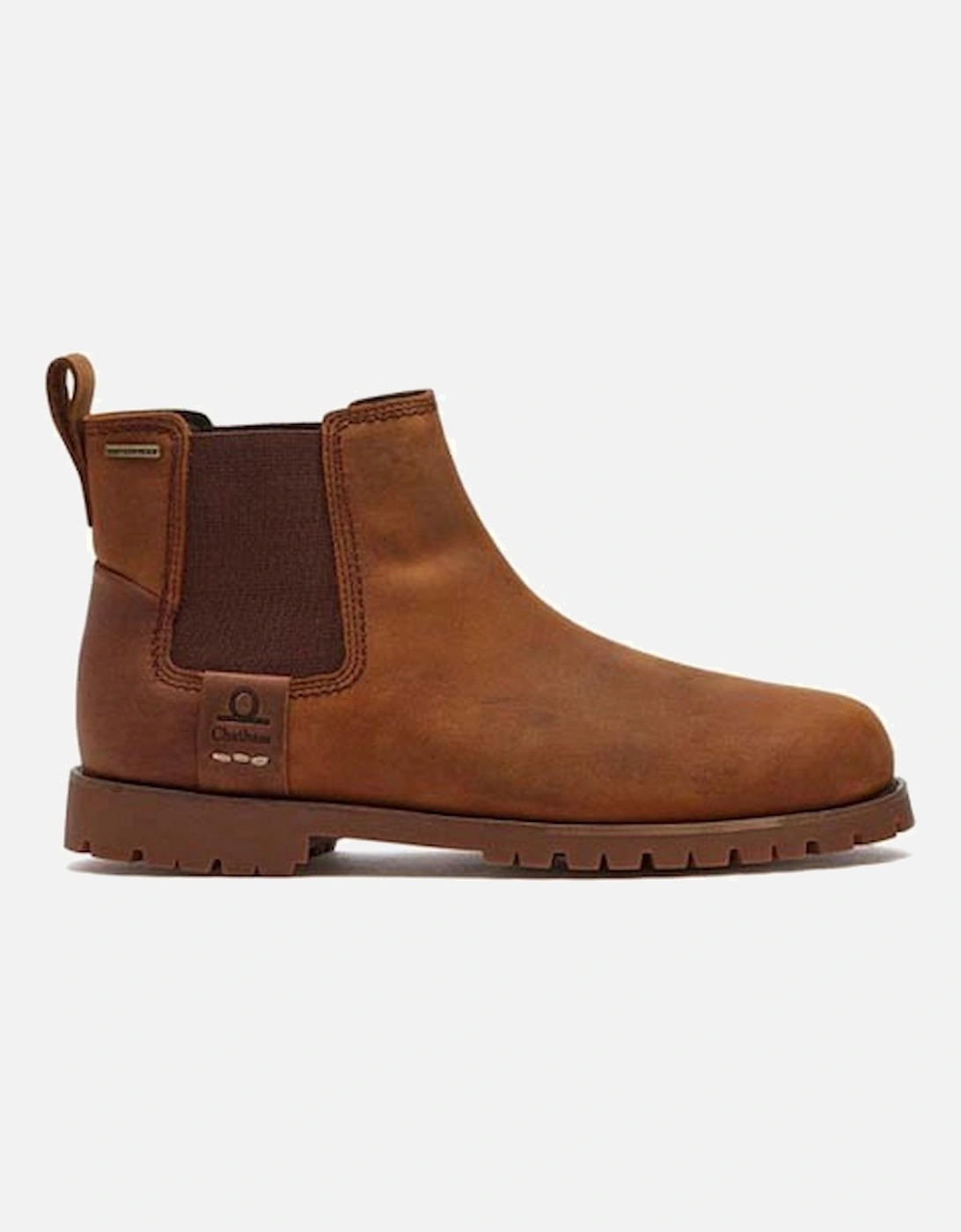 Men's Southill Premium Leather Waterproof Chelsea Boots Walnut, 5 of 4