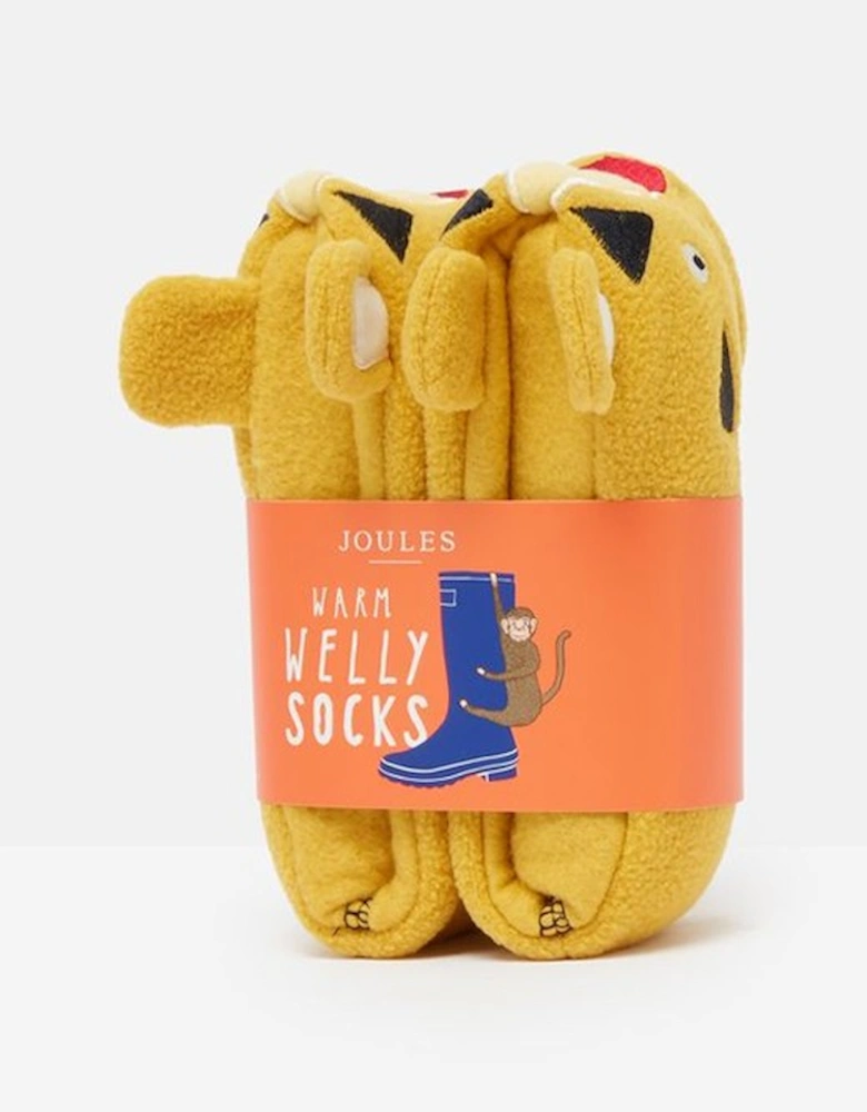 Smile Welly Sock Gold Tiger