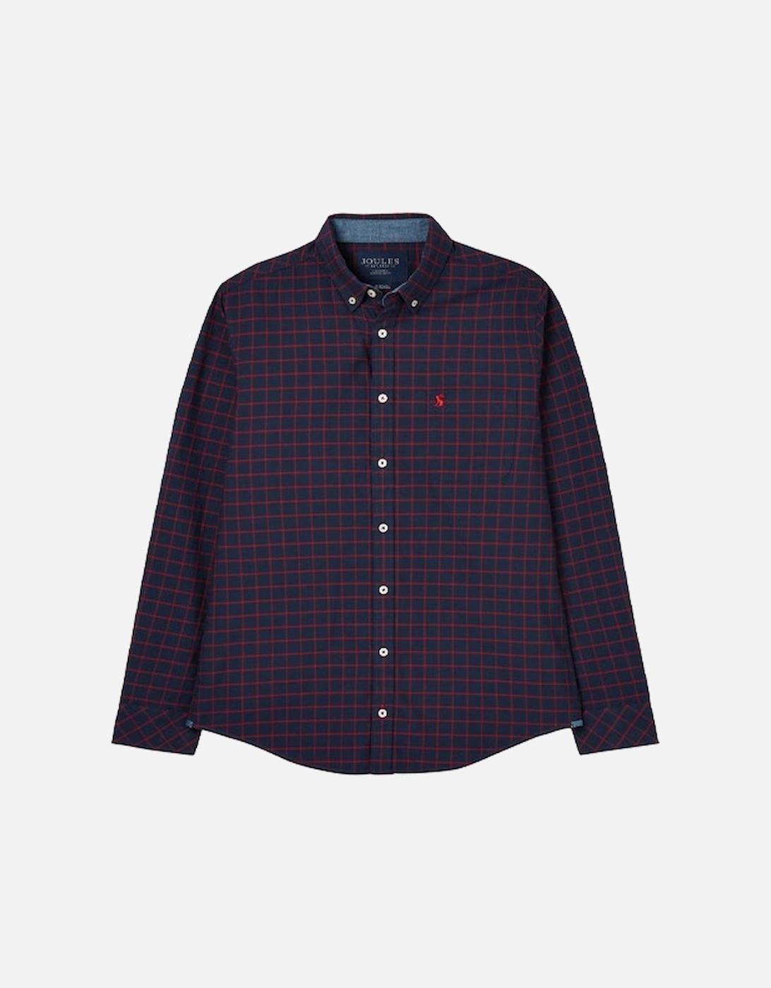 Men's Welford Classic Fit Shirt Navy Red Check