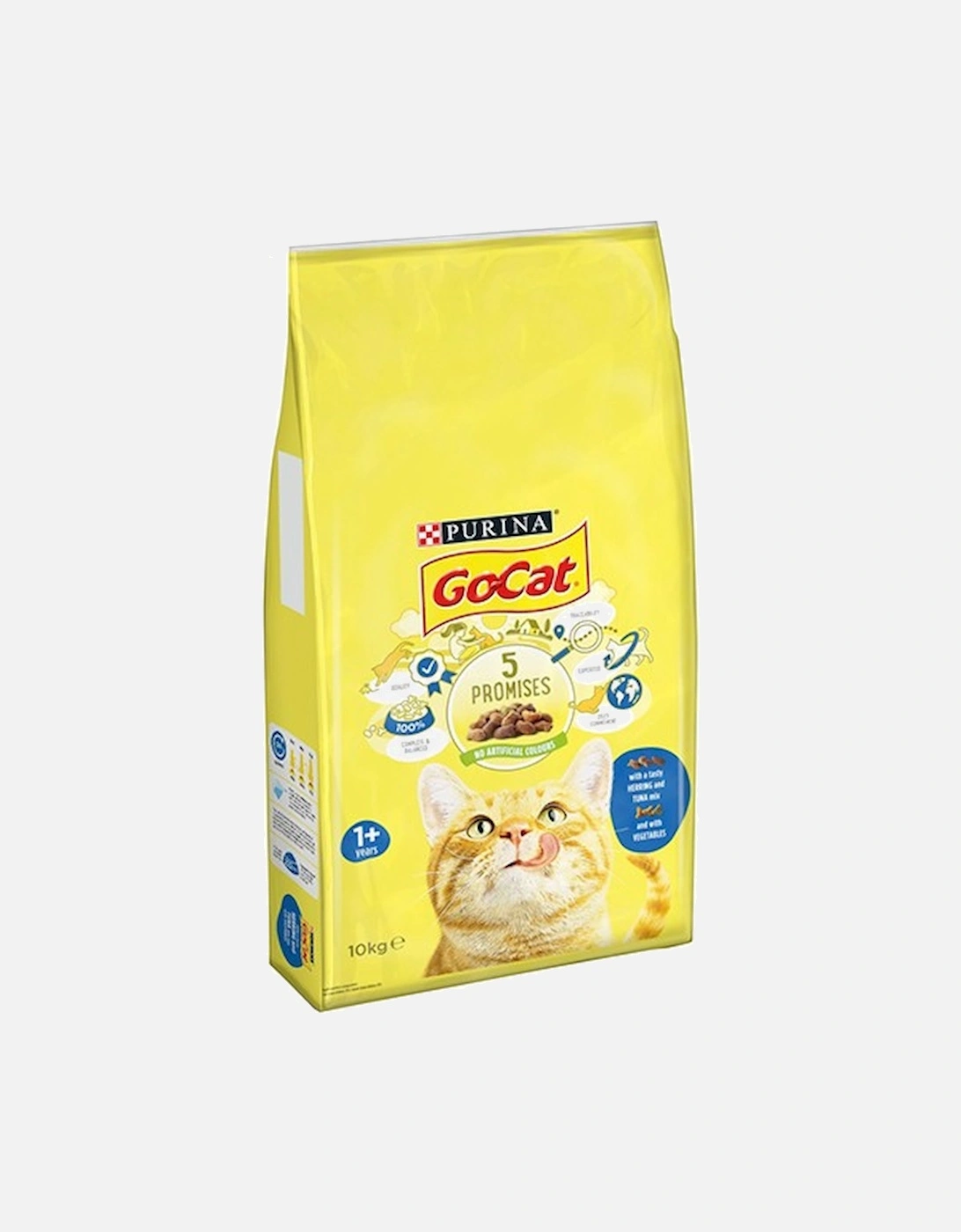 Purina Go-Cat Complete Herring And Tuna Mix With Vegetables Dry Cat Food 10KG, 4 of 3