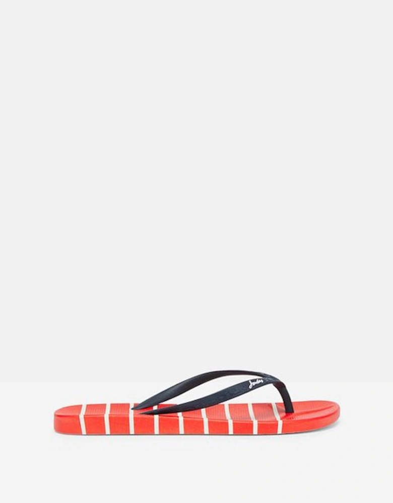 Women's Flip Flops Red Stripe