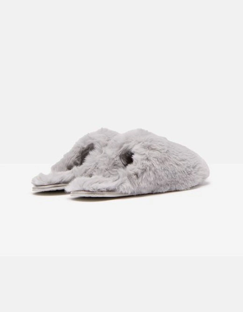 Cosy Fluffy Mule Slippers Grey