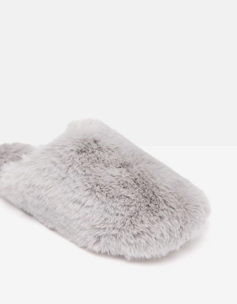 Cosy Fluffy Mule Slippers Grey