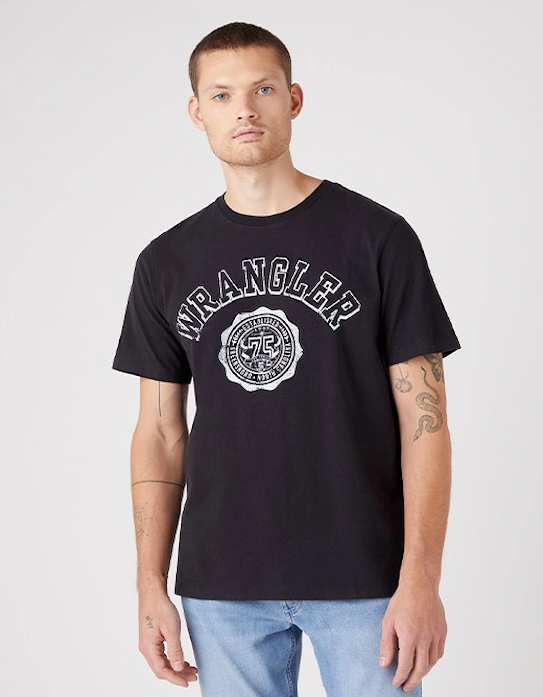 Men's Collegiate T-Shirt Faded Black