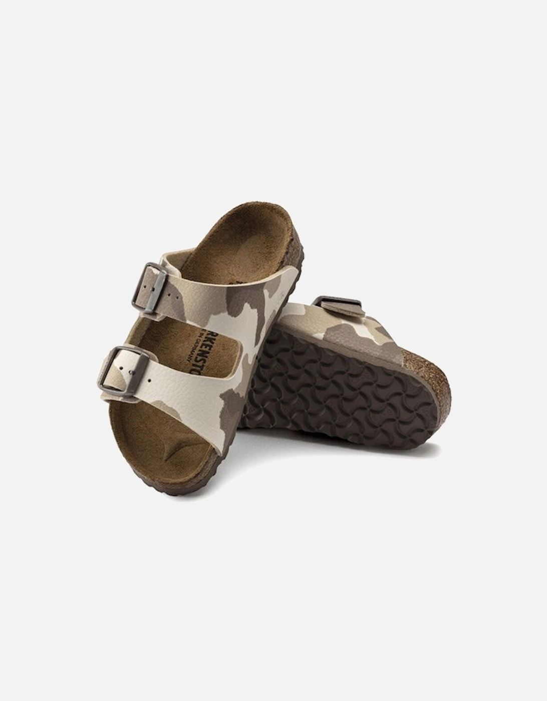 Birkenstock Kids Narrow Arizona Birko-Flor Camo Almond