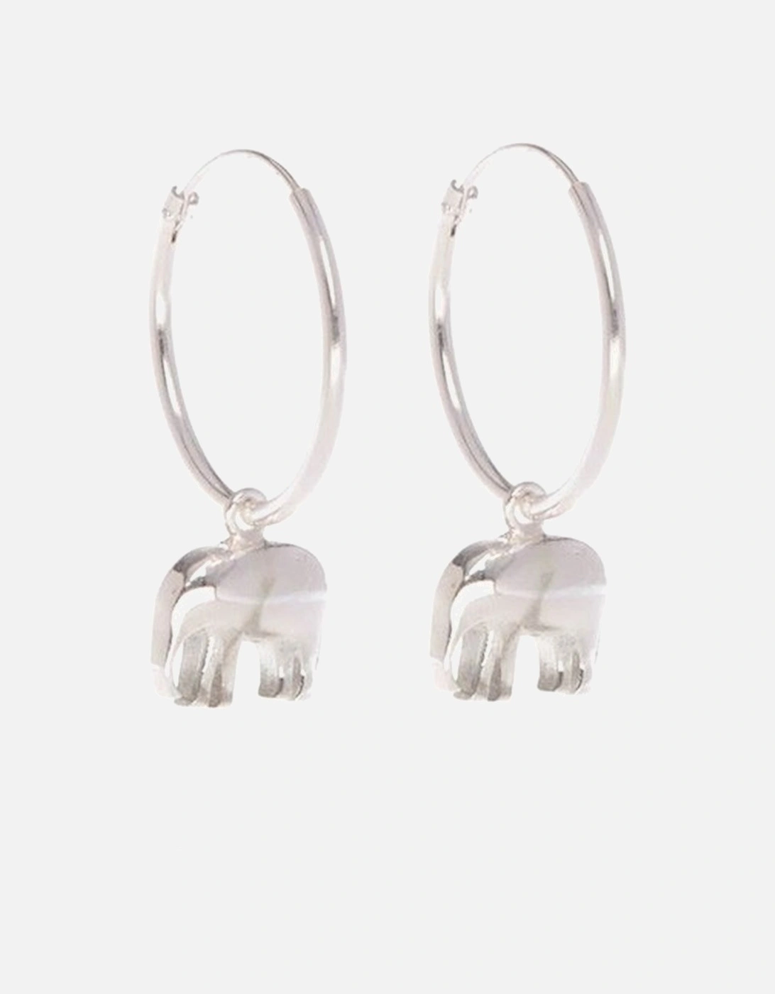 Elephant Silver Hoop Earrings, 4 of 3