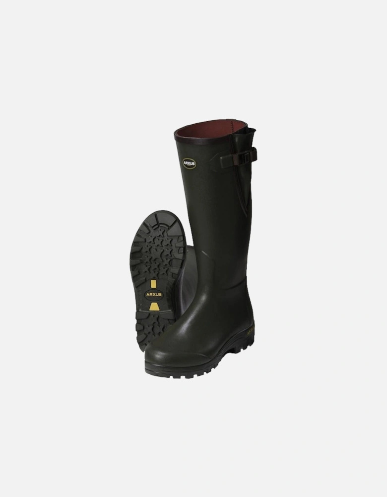 Arxus Pioneer Nord Neoprene Side Adjustable Wellington Boots Dark Olive