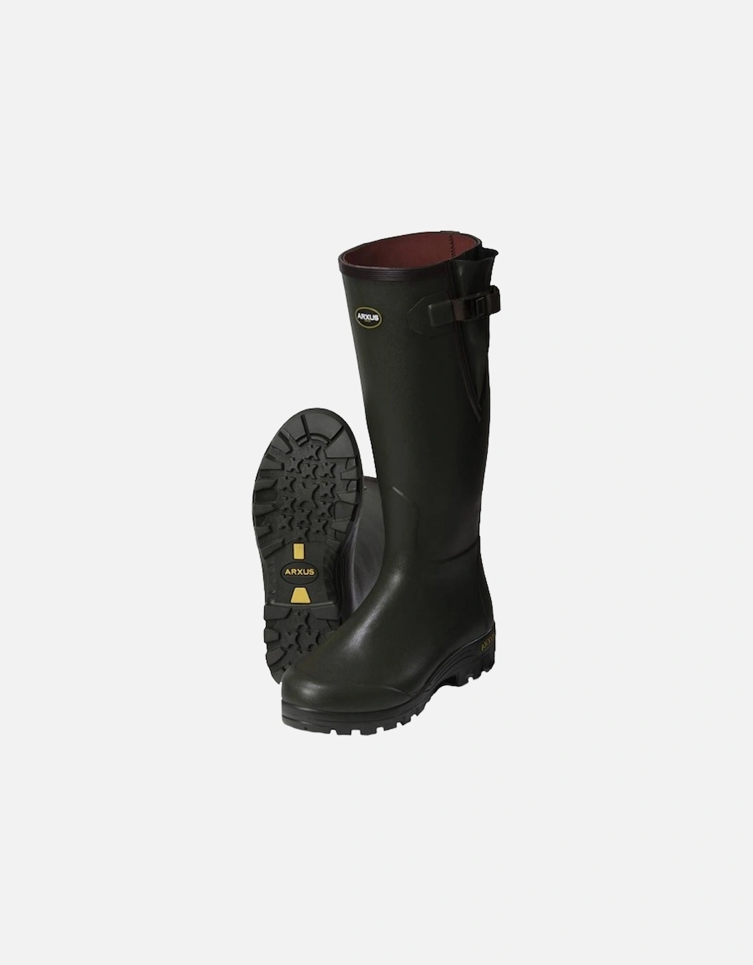 Arxus Pioneer Nord Neoprene Side Adjustable Wellington Boots Dark Olive, 2 of 1