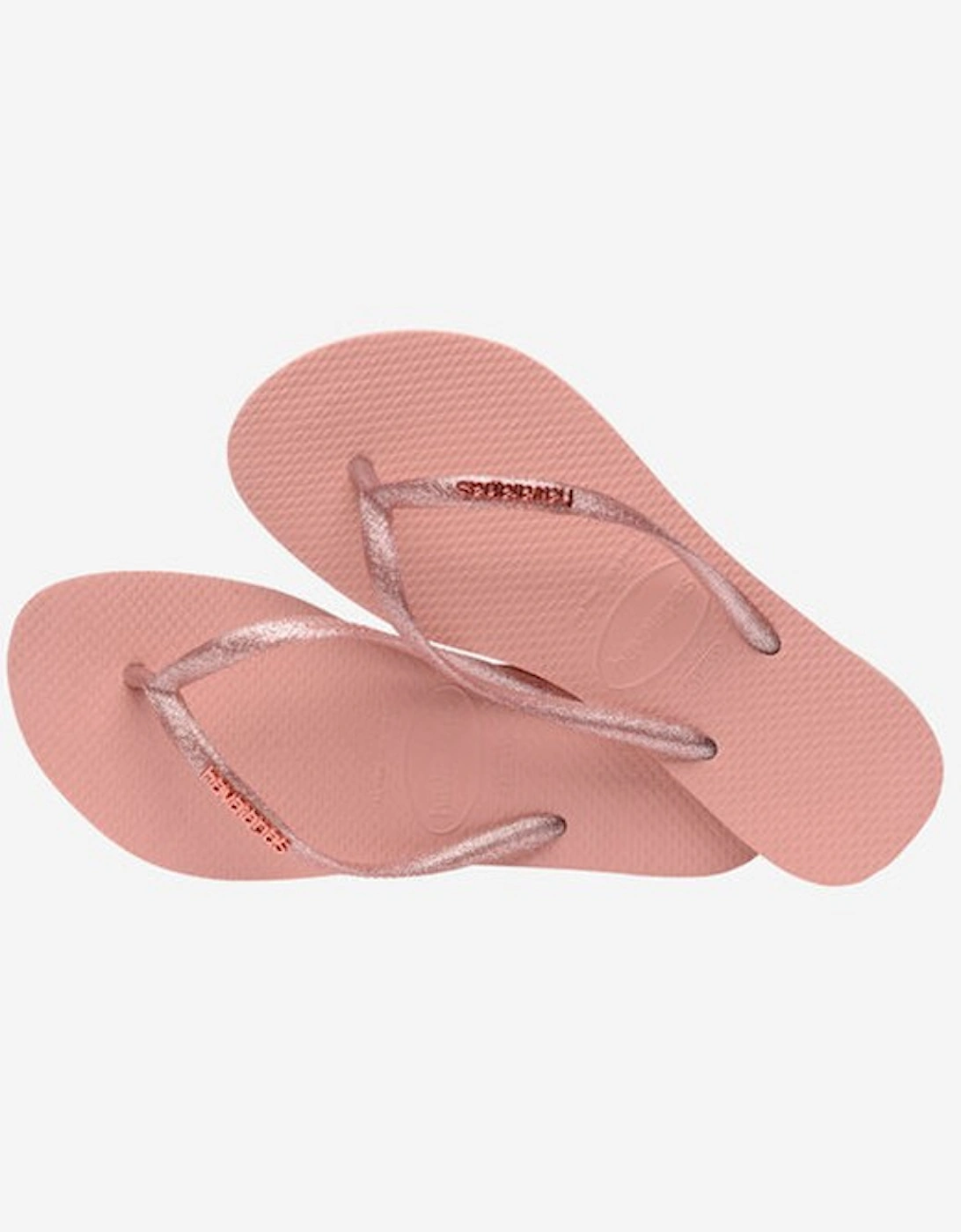 Women's Slim Logo Metallic Flip Flop Crocus Rose