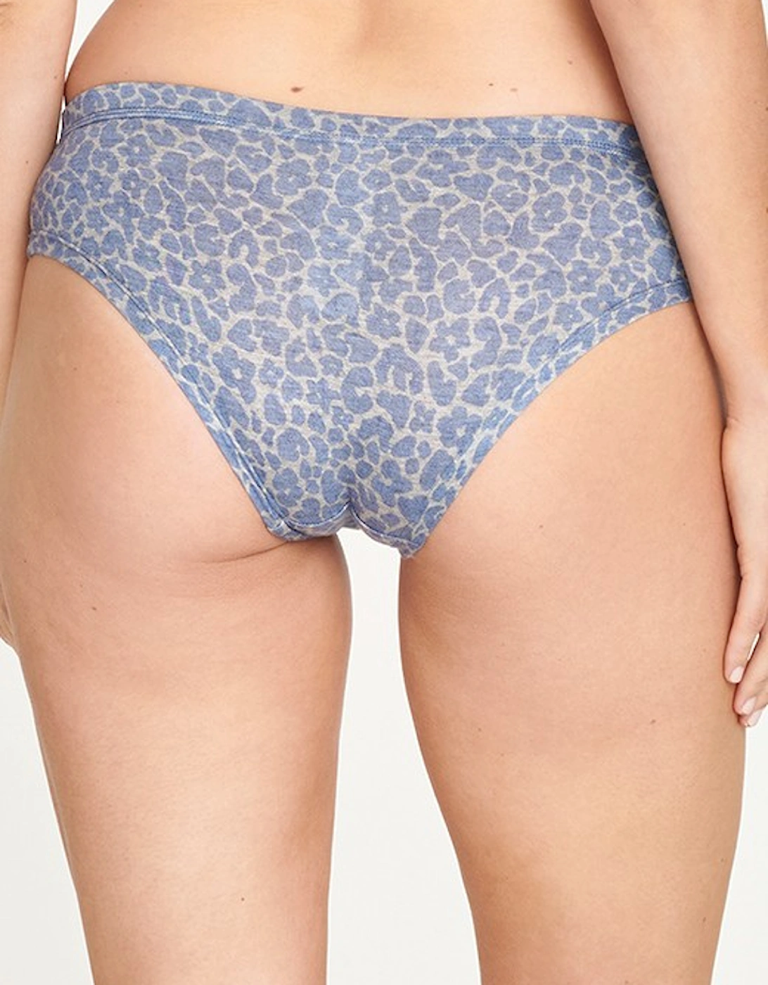 Women's Esmeray Bamboo Animal Print Bikini Briefs Periwinkle Blue