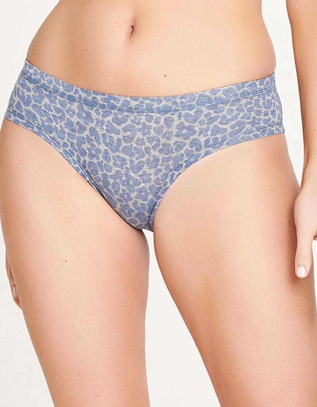 Women's Esmeray Bamboo Animal Print Bikini Briefs Periwinkle Blue, 4 of 3