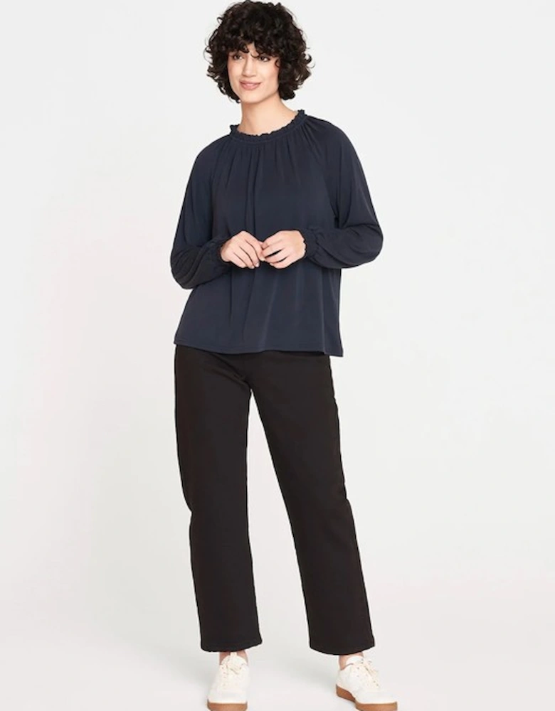 Thought Women's Oaklee Modal Jersey Blouse Navy