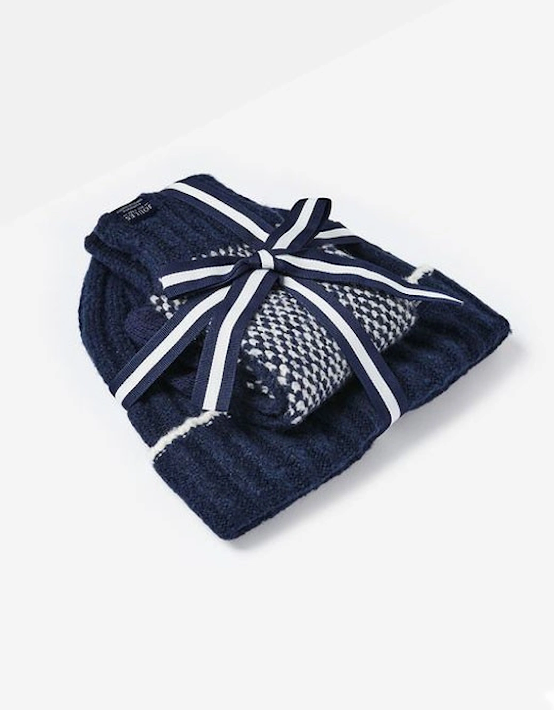 Textured Hat & Glove Set French Navy