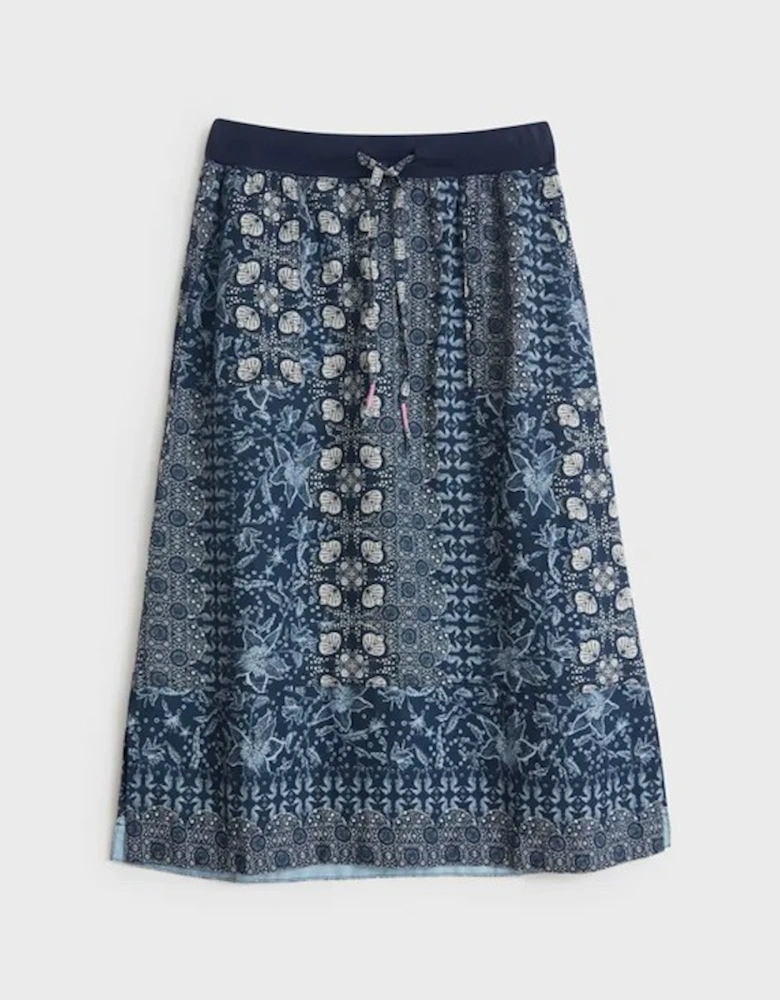 Women's Effie Linen Skirt Blue Multi