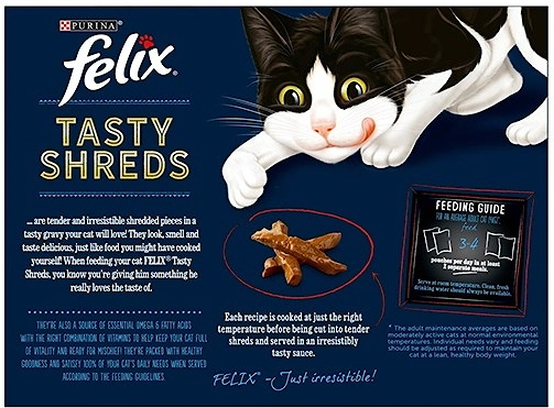 Felix Tasty Shreds Farm Selection In Gravy 12 x 80g Pouches