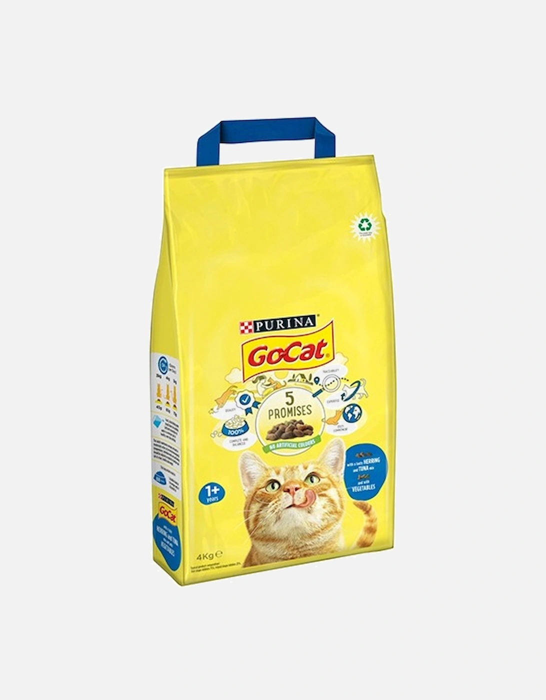 Purina Go-Cat Complete Herring And Tuna Mix With Vegetables Dry Cat Food 4KG, 4 of 3