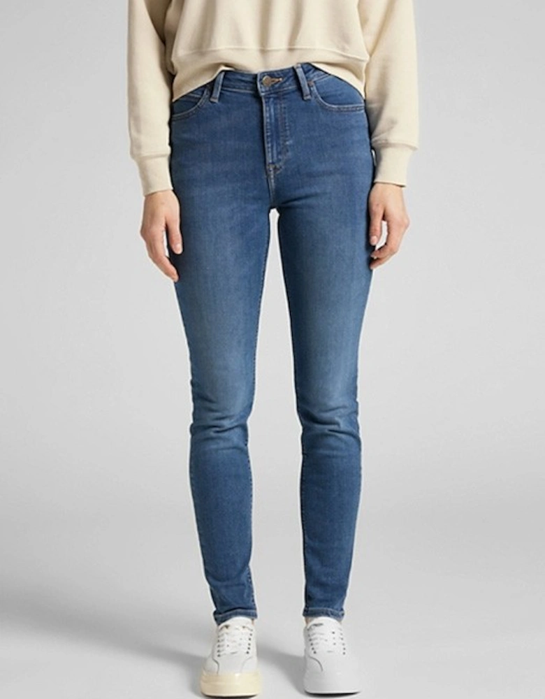 Scarlett High Rise Jeans Mid Copan