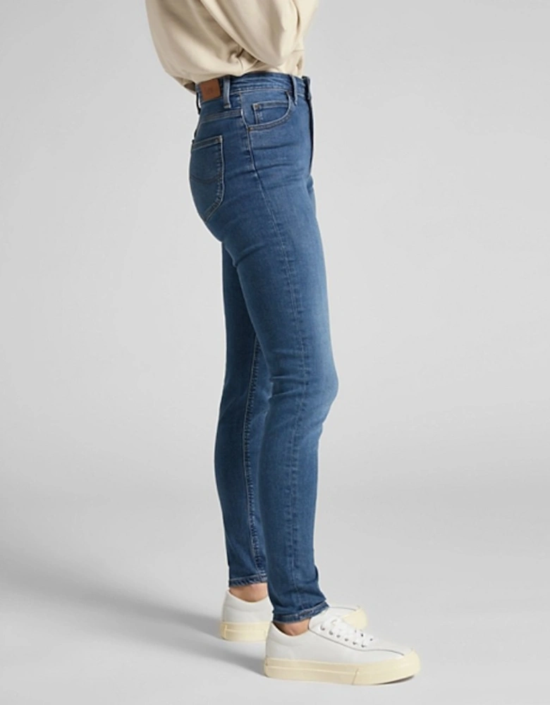 Scarlett High Rise Jeans Mid Copan