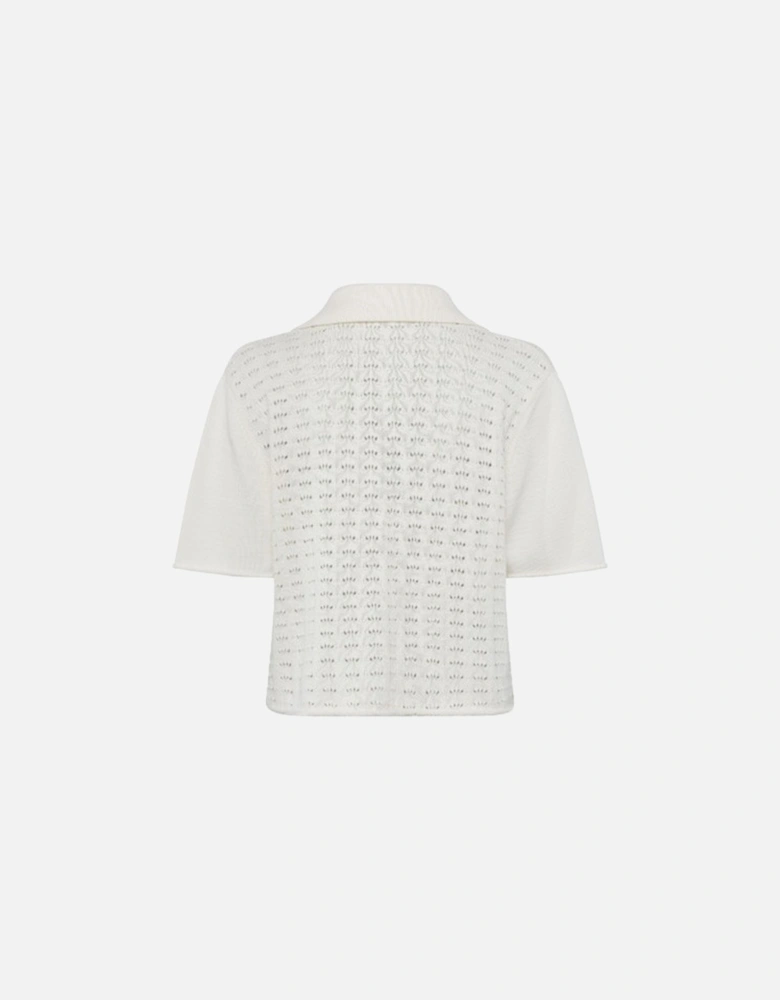 Great Plains Summer Stitch Collar Top Milk