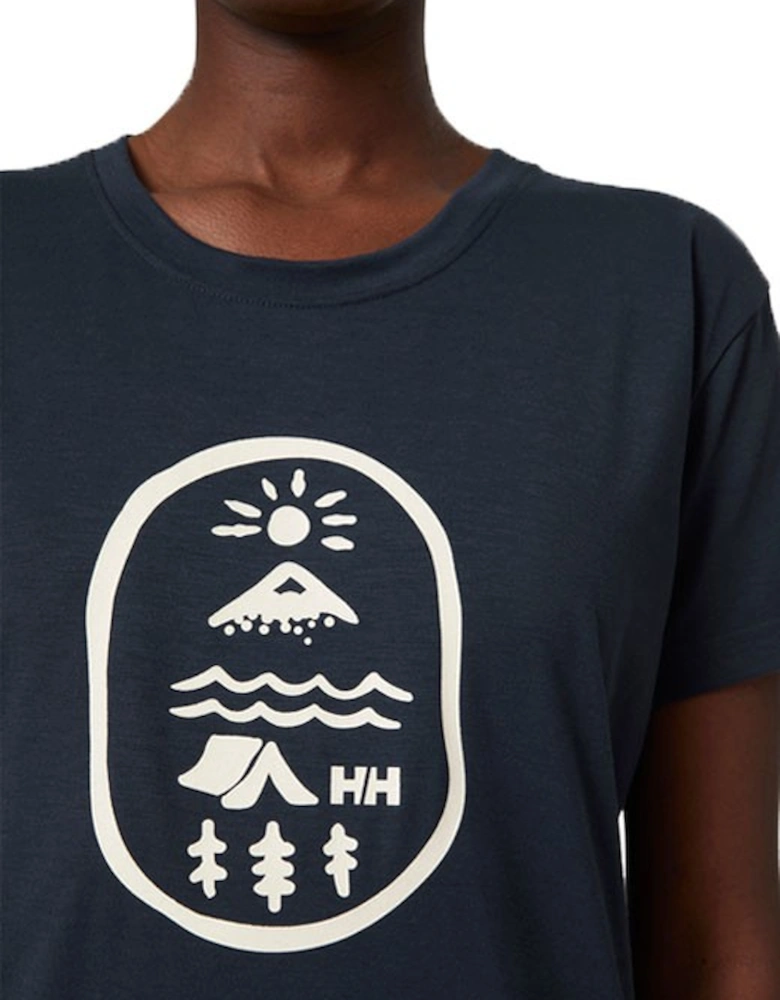 Women's Skog Recycled T-Shirt Navy