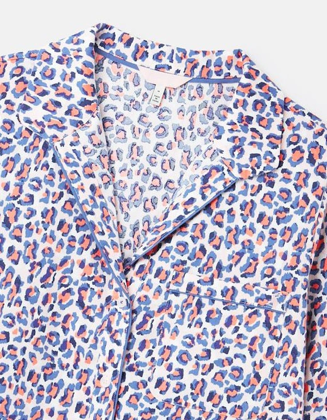 Dream Woven Pyjama Shirt Lilac Leopard