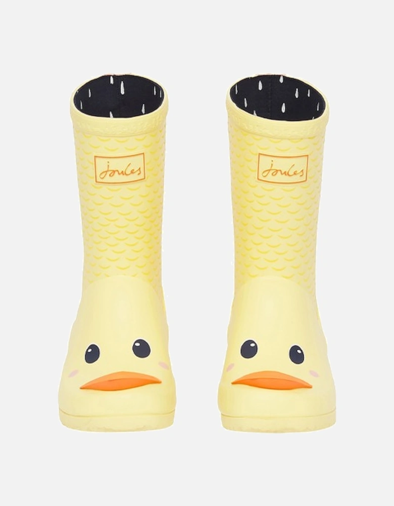 JNR Roll Up Wellies Yellow Duck