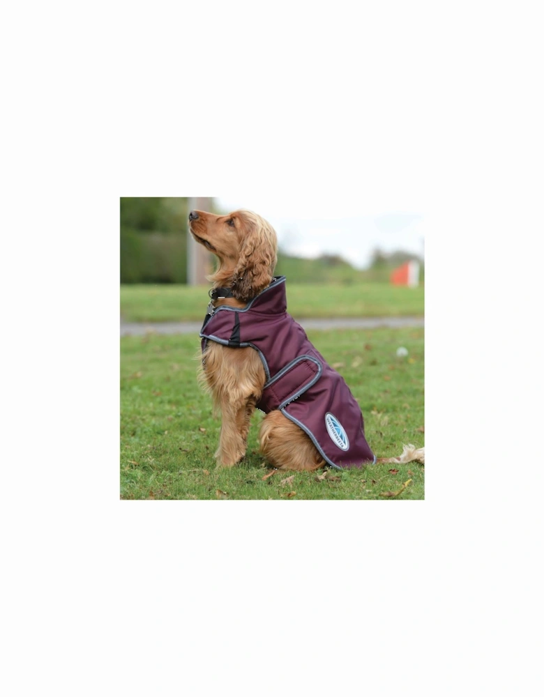 Comfitec Windbreaker Free Deluxe Dog Coat Maroon/Grey/White