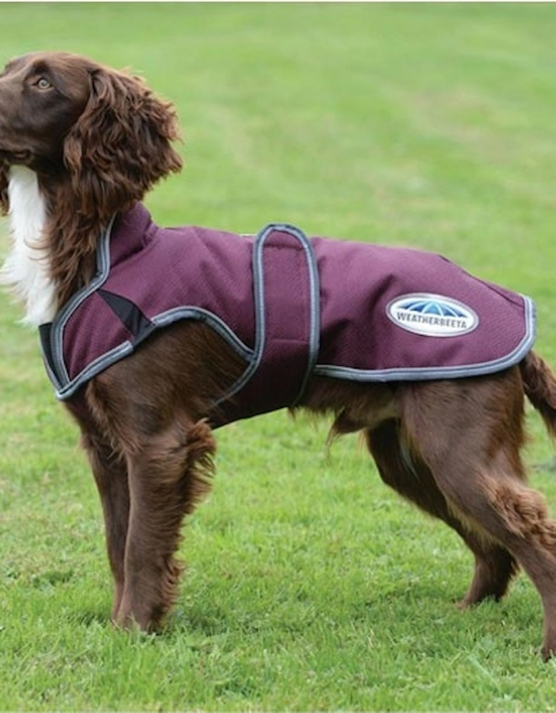 Comfitec Windbreaker Free Deluxe Dog Coat Maroon/Grey/White