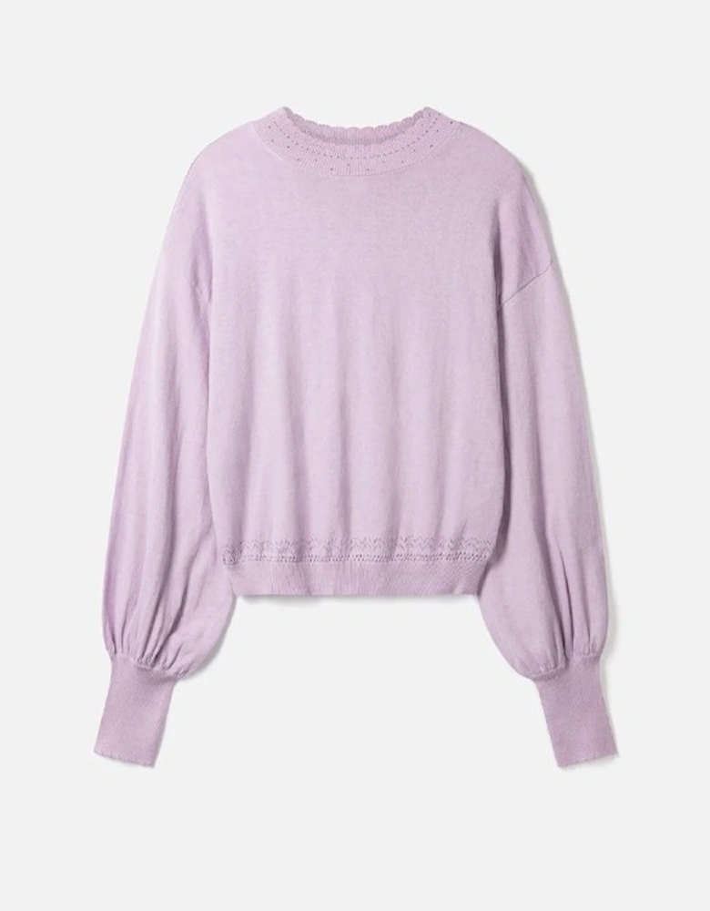 Women's Laurenna Organic Cotton Sweater Lavender Purple