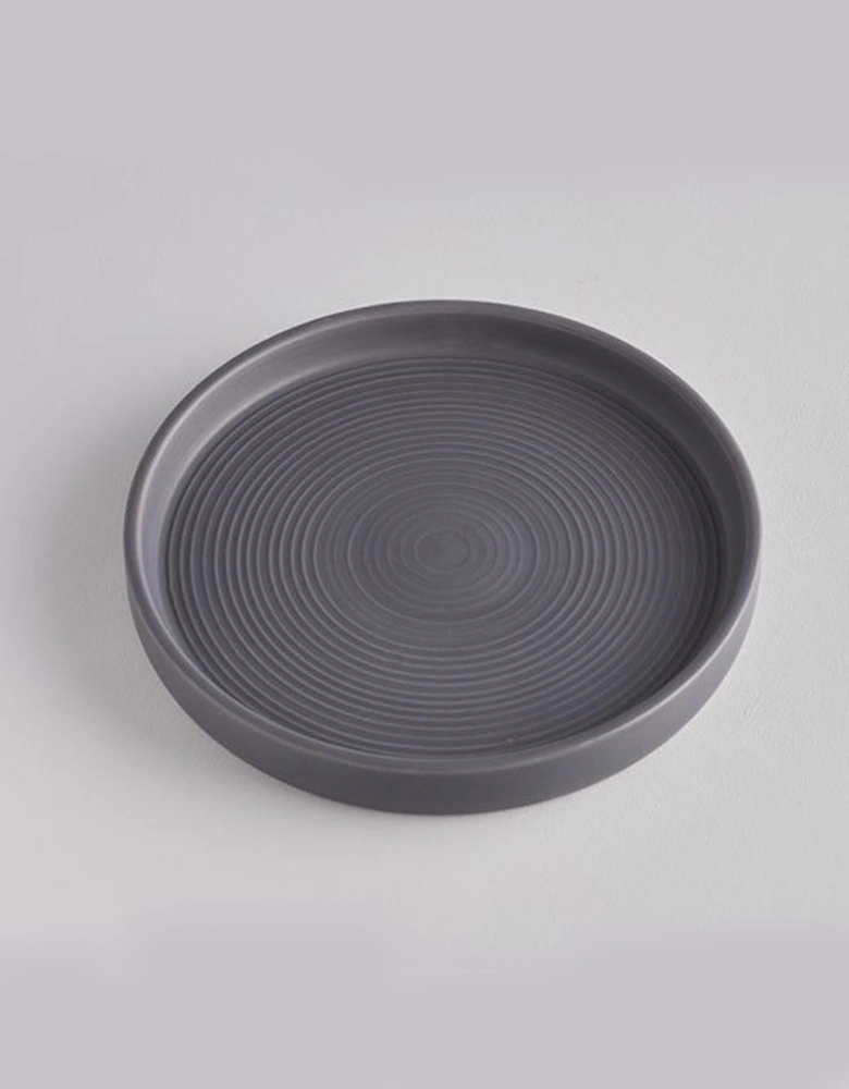 St Eval Large Dark Grey Candle Plate