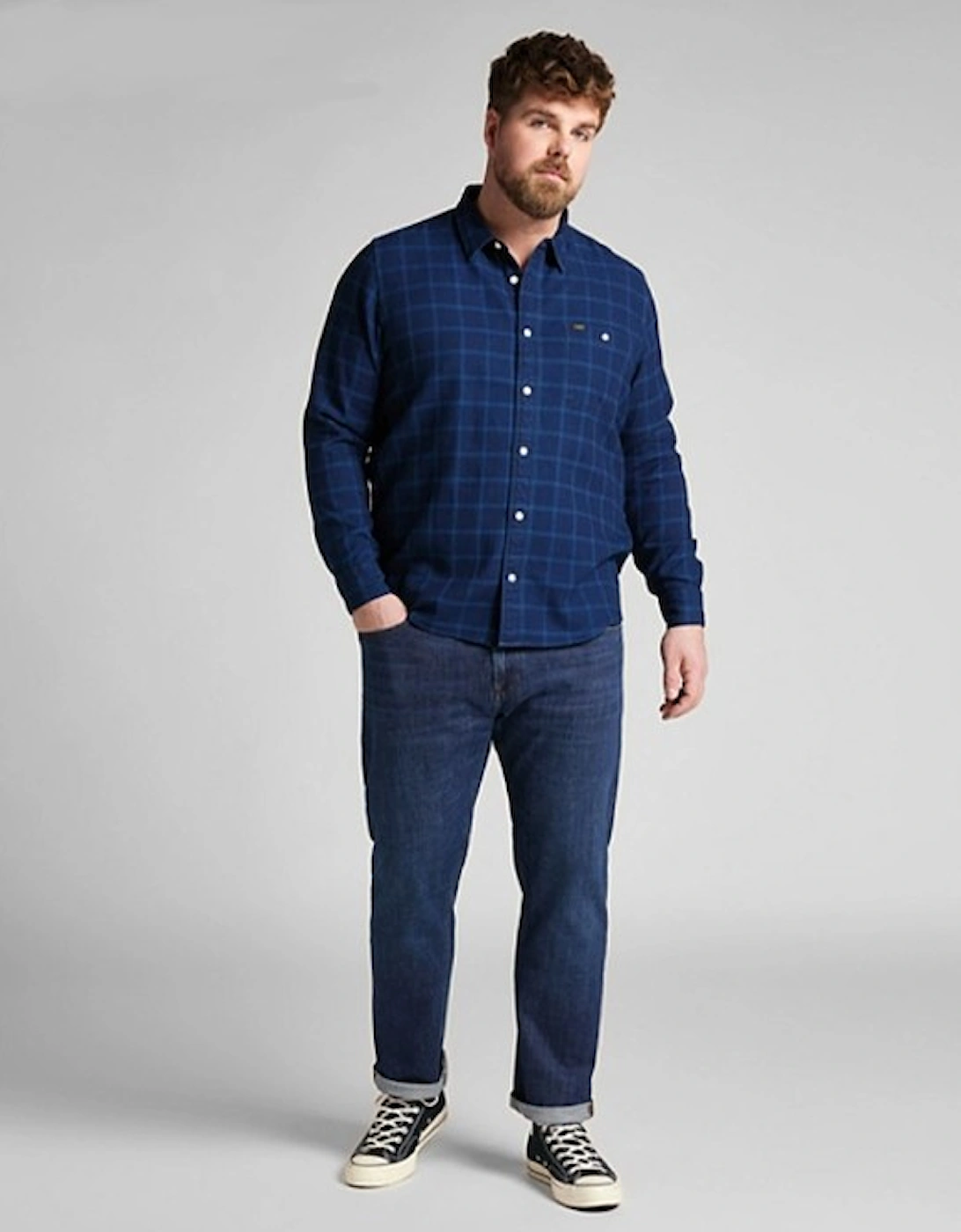 Daren Low Stretch Button Jean Dark Bluegrass