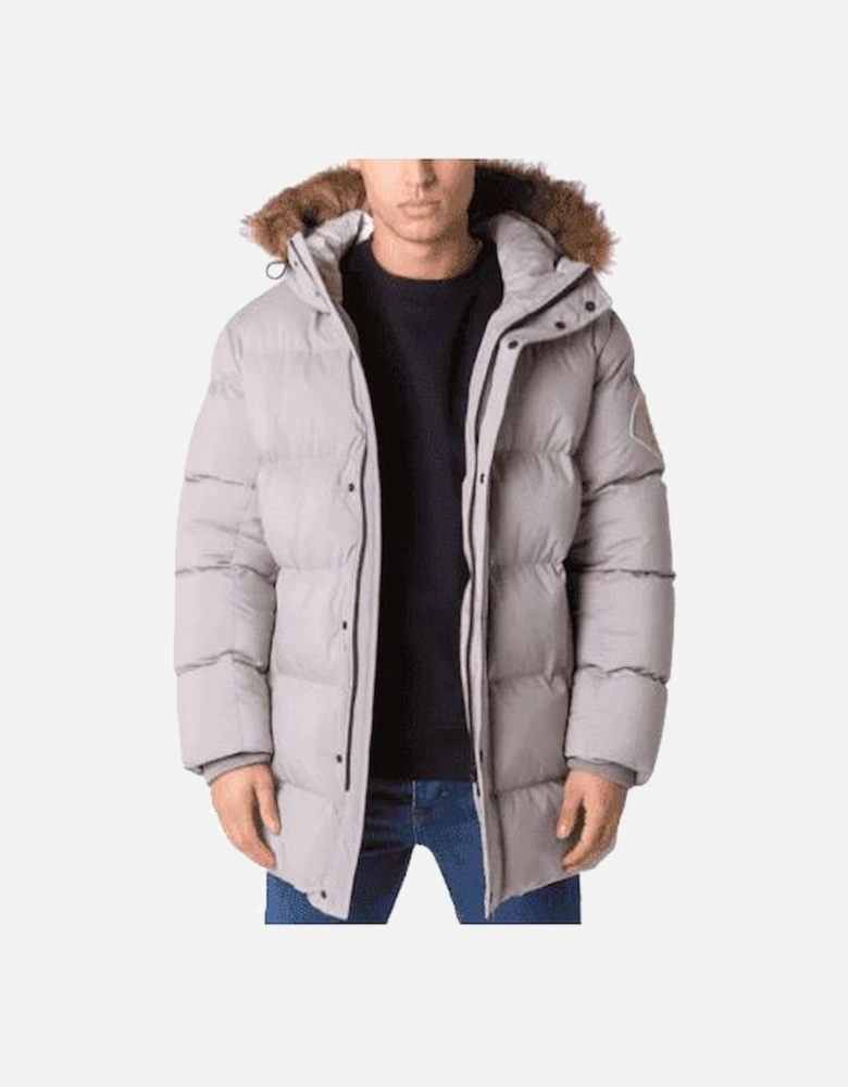 Hydro Ice Grey Fur Puffer Jacket