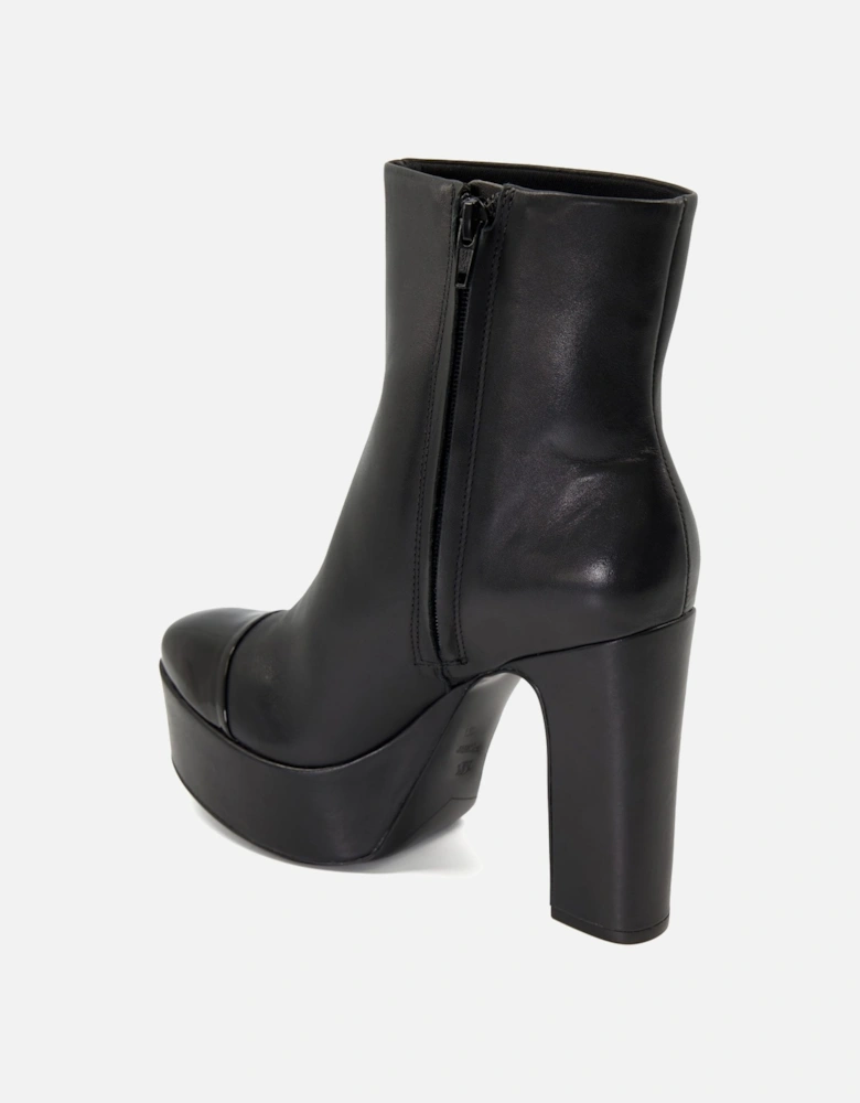 Ladies Orline - Leather-Mix Platform Ankle Boots