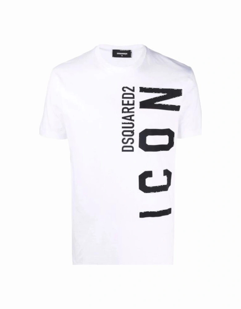 Icon Vertical Logo T-shirt in White