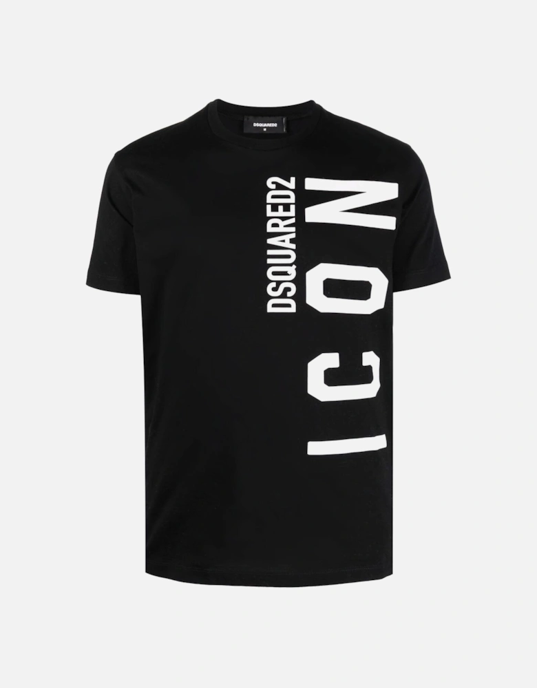 Icon Vertical Logo T-shirt in Black