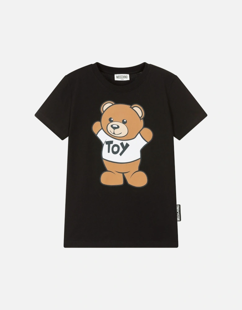 KID-TEEN TEDDY BEAR T-SHIRT BLACK