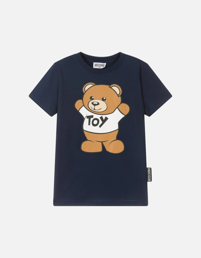 KID-TEEN TEDDY BEAR T-SHIRT NAVY
