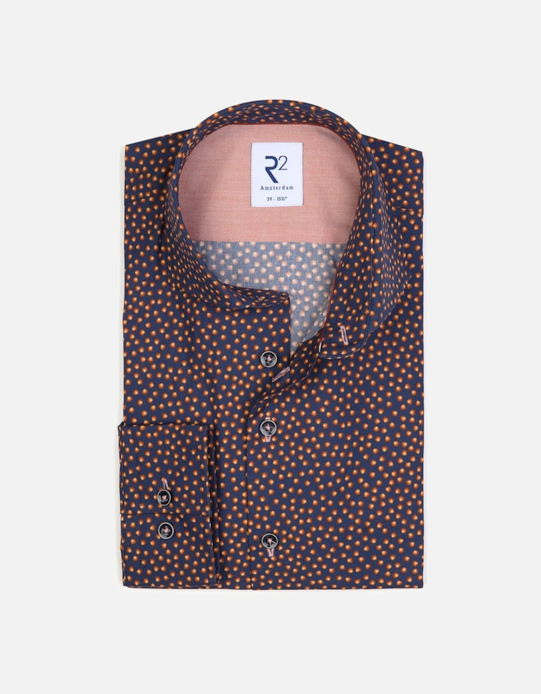 Navy Patterened Shirt Navy Patterned