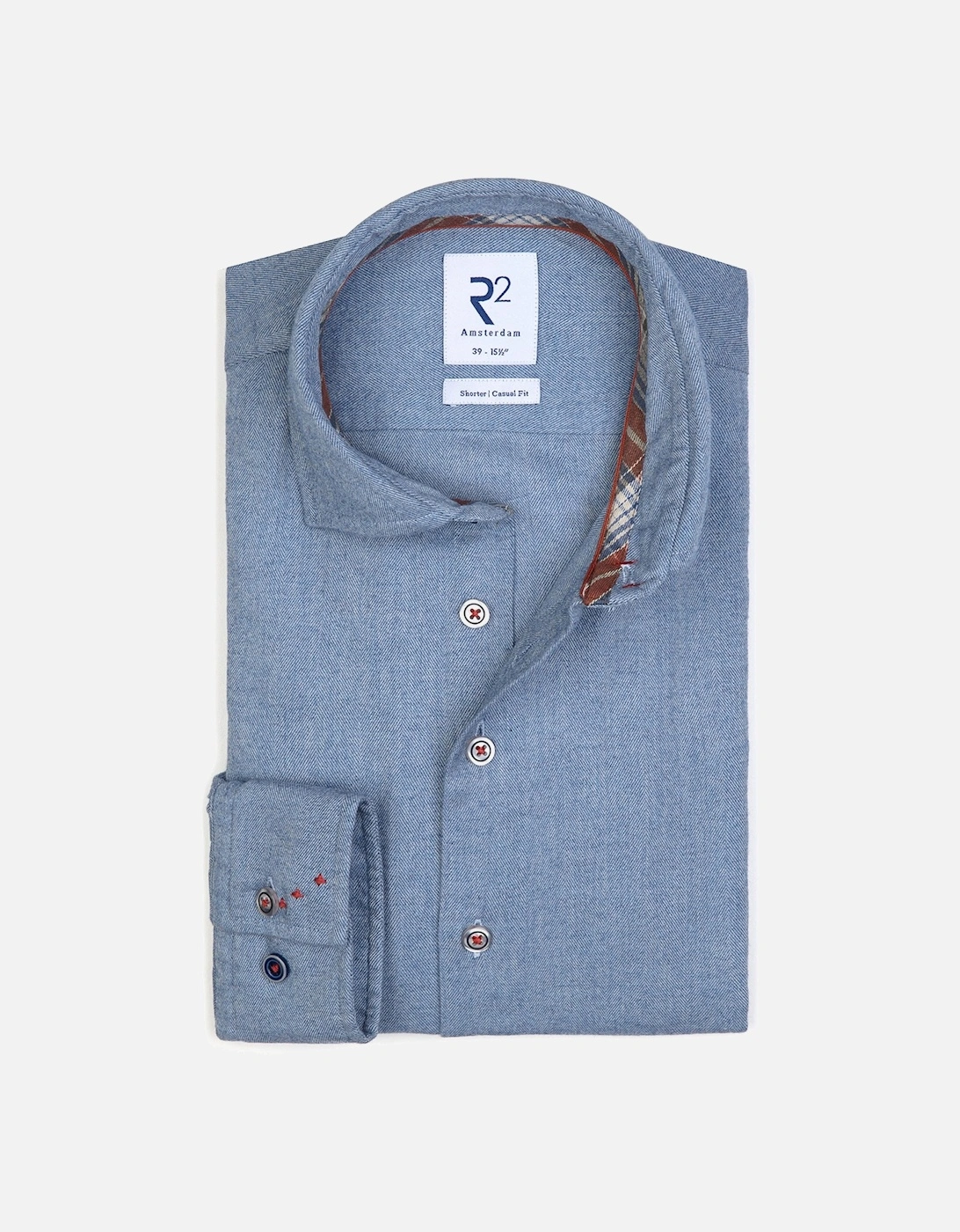 Casual Soft Collar Shirt Mid Blue, 5 of 4