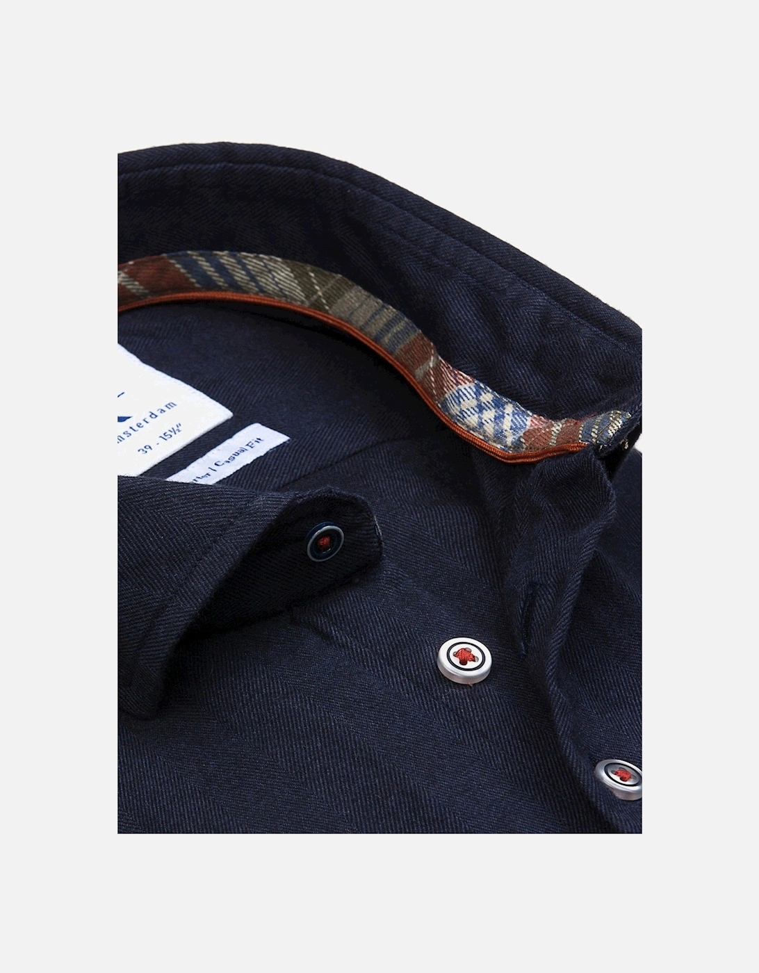 Casual Soft Collar Shirt Navy