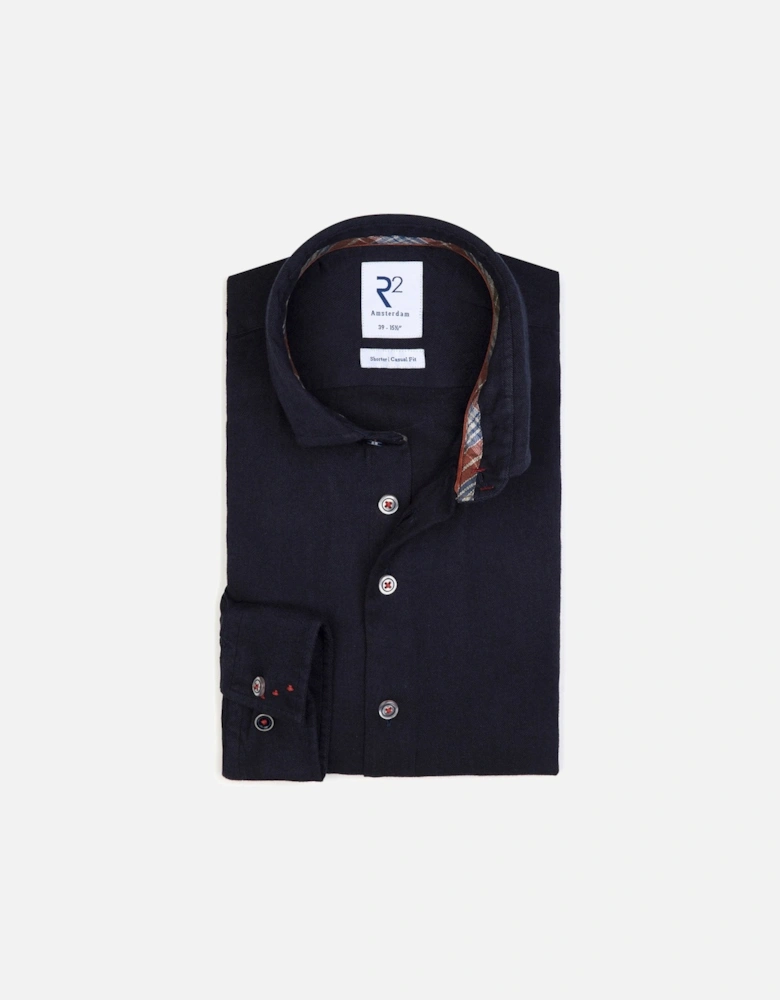 Casual Soft Collar Shirt Navy