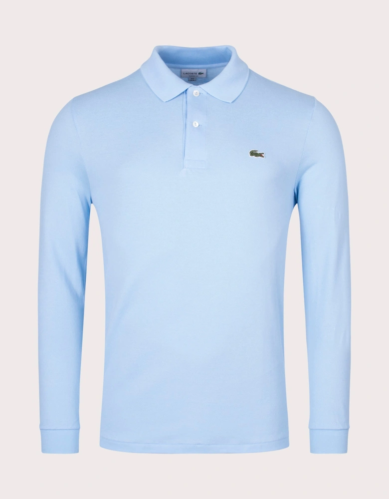 Long Sleeve Croc Logo Polo Shirt