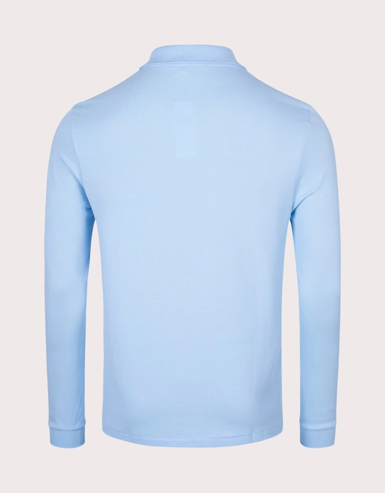 Long Sleeve Croc Logo Polo Shirt