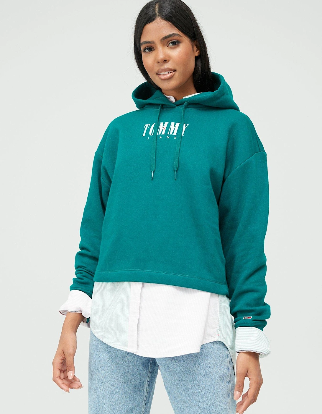 Relaxed Essential Logo 2 Hoodie - Green, 5 of 4