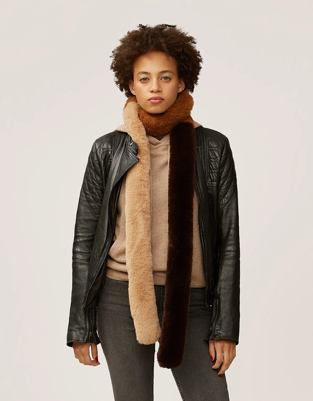 Pasha Scarf - Triple Camel Mix